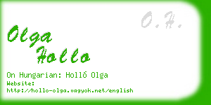 olga hollo business card