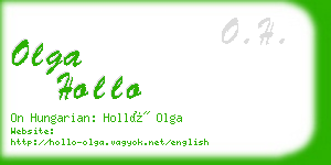 olga hollo business card